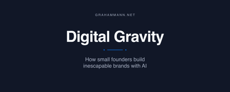 Digital Gravity: How Small Founders Build Inescapable Brands with AI cover image