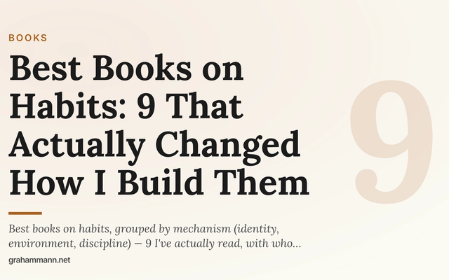 Best Books on Habits: 9 That Actually Changed How I Build Them