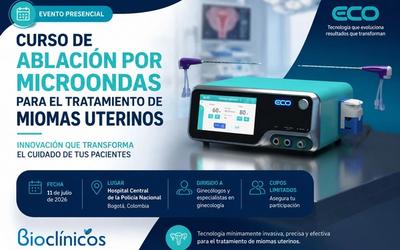 Curso sobre ablación por microondas para el tratamiento de miomas uterinos en Bogotá.