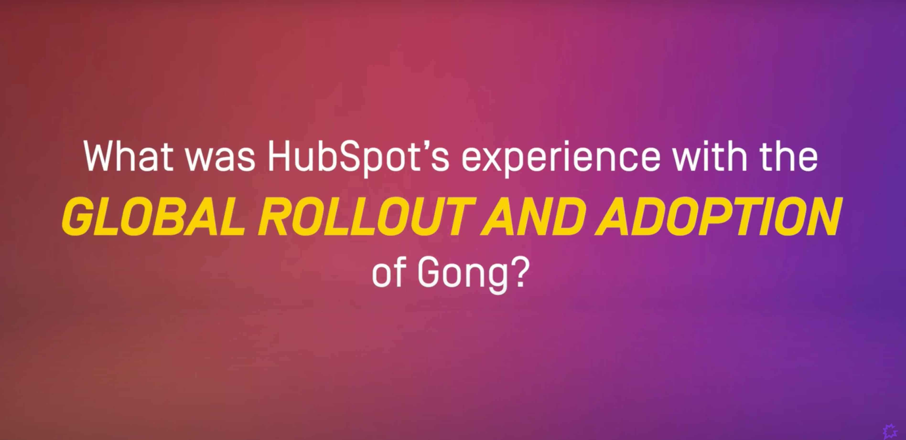 HubSpot experience