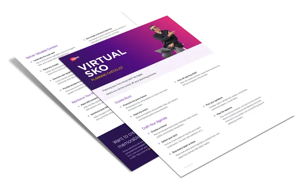 Virtual sales kickoff checklist