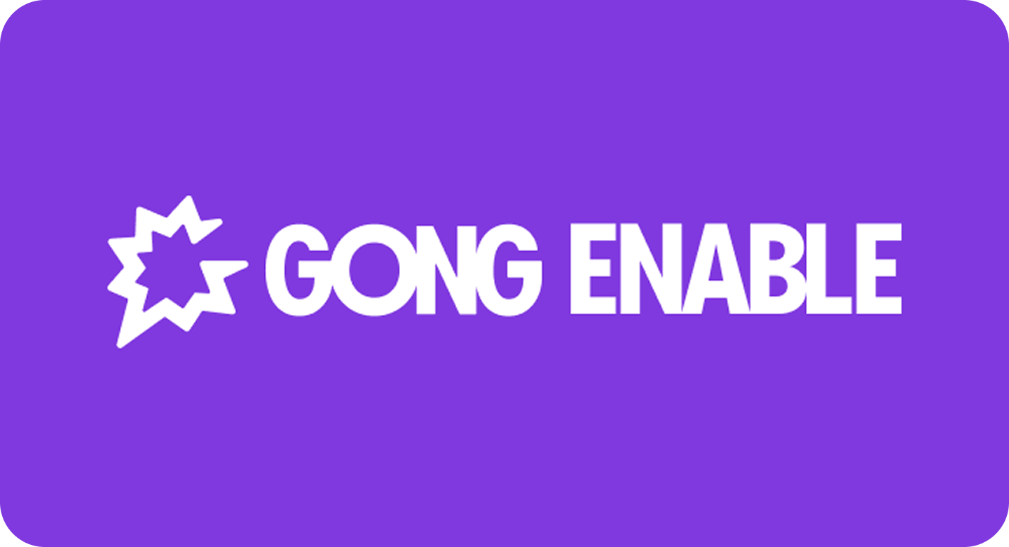 Text saying "Gong Enable" on a purple background