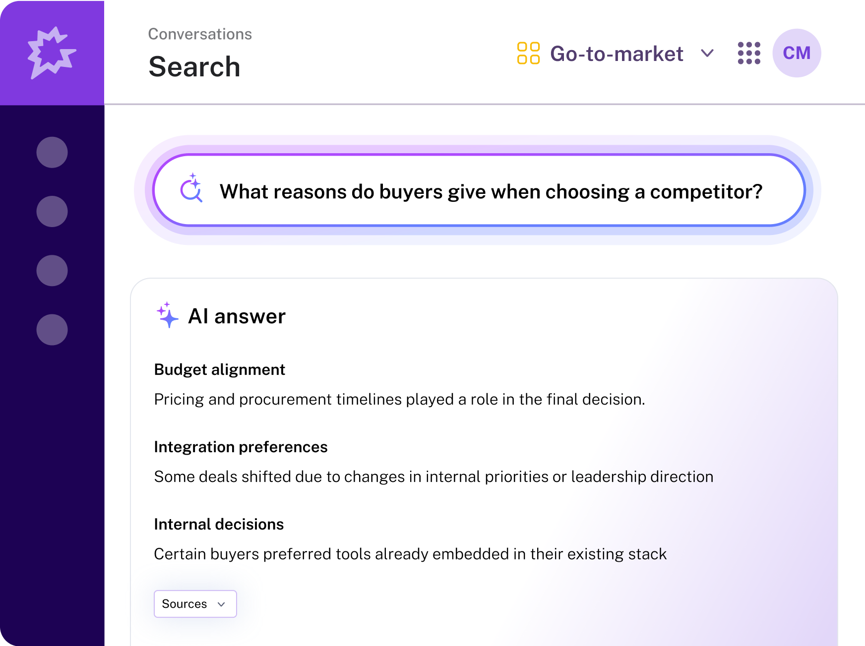 Make better decisions, faster with Gong AI Ask Anything