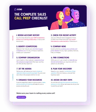 The complete sales call prep checklist