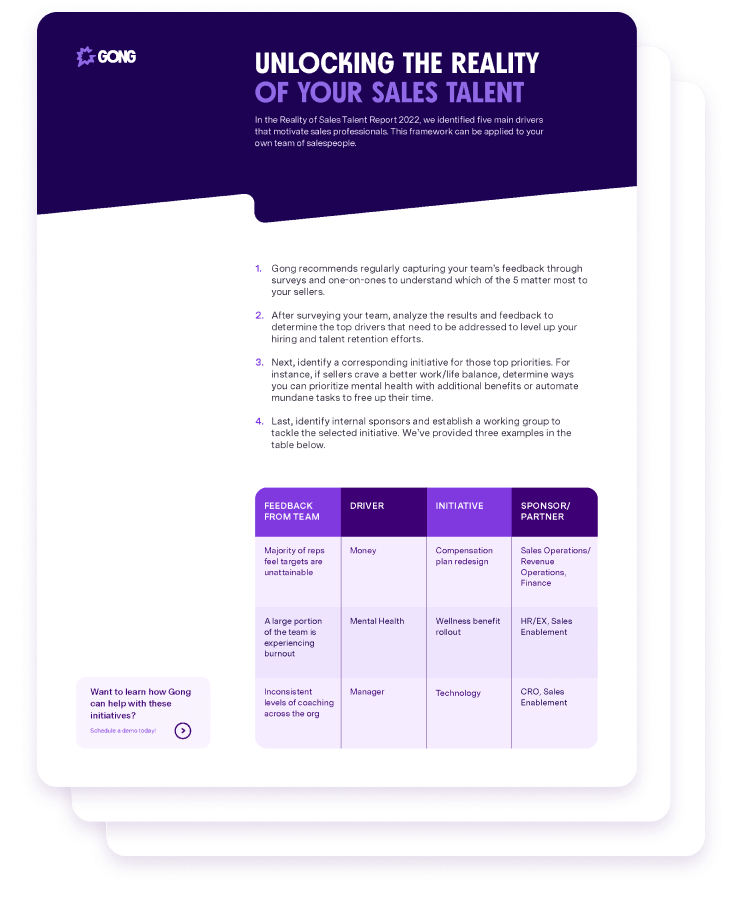 Sales talent initiative template