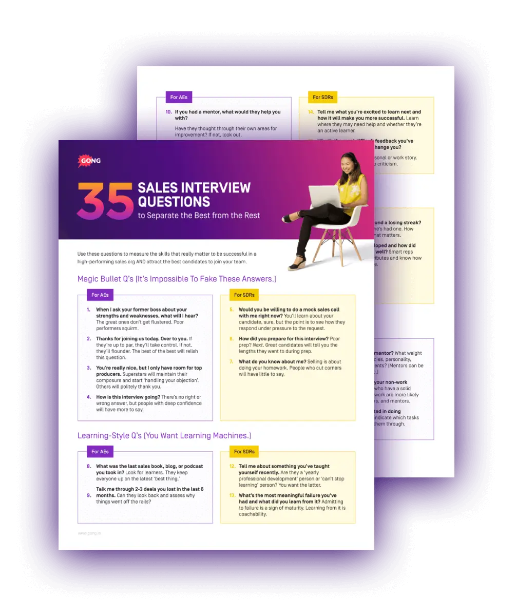35 Sales interview questions to separate the best from the rest