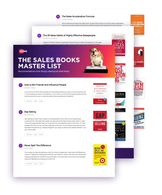 The sales book master list