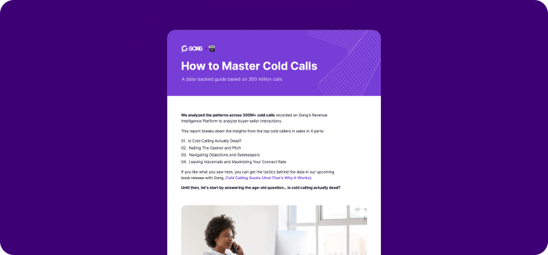 How to master cold calls