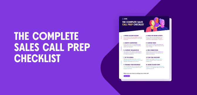 The complete sales call prep checklist