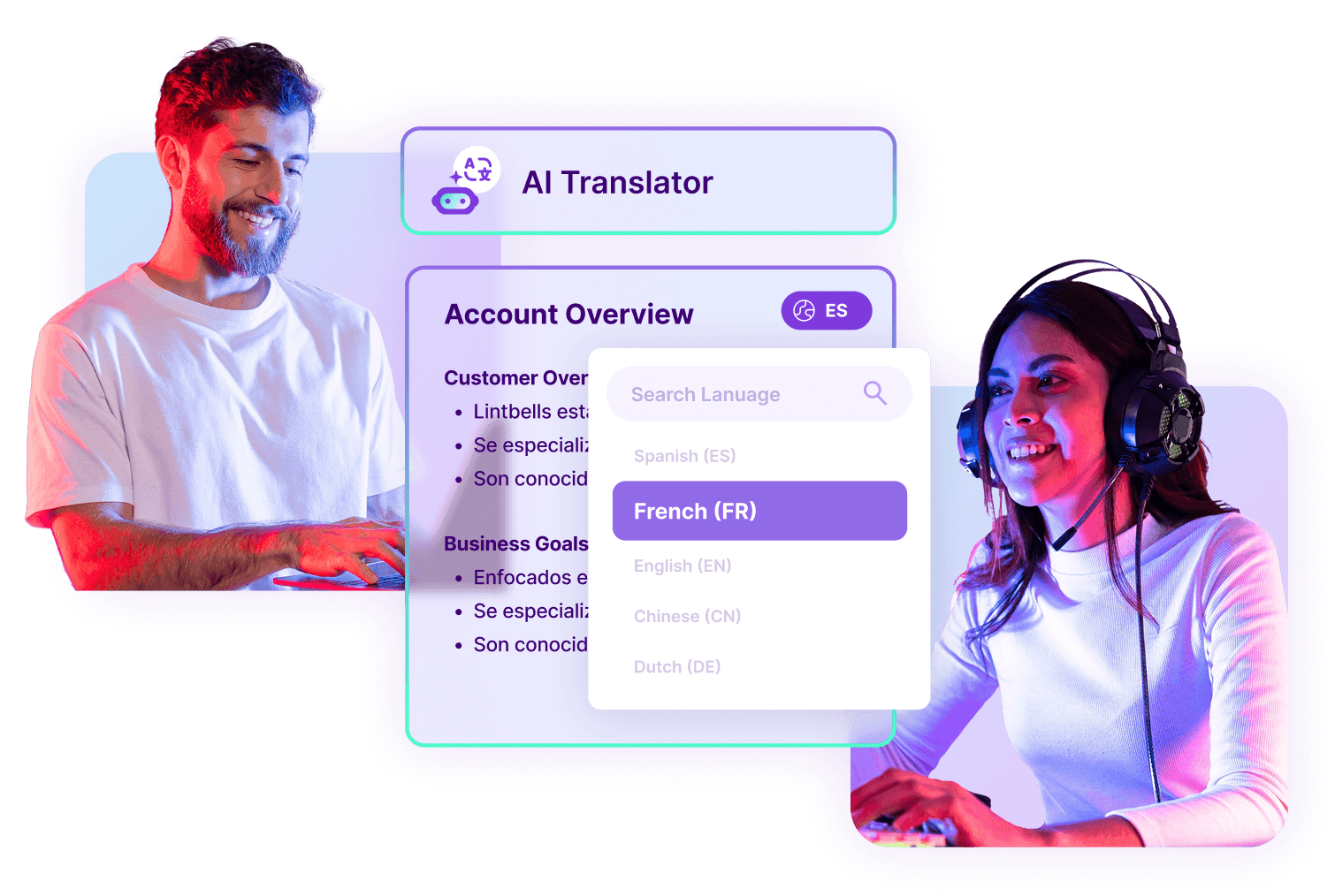 Gong language support