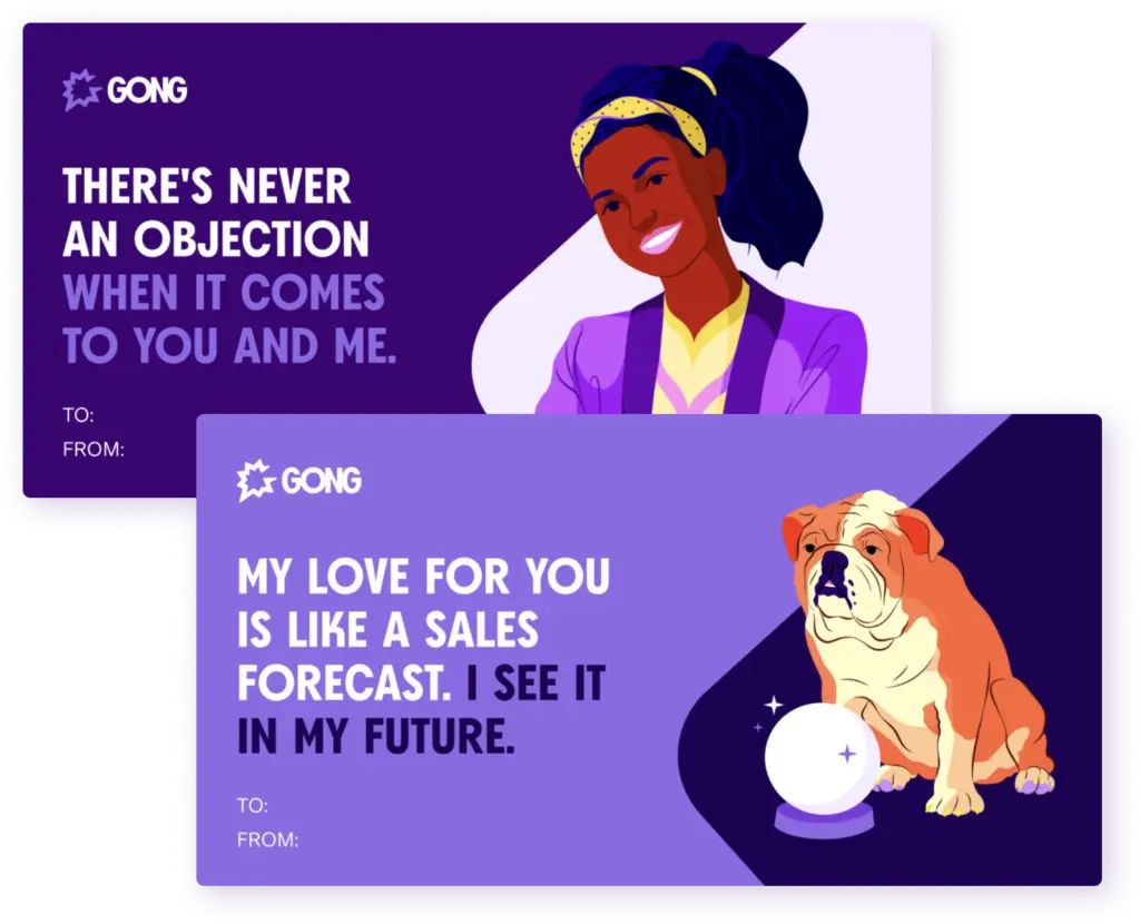 Gong Valentine’s Day Card Templates