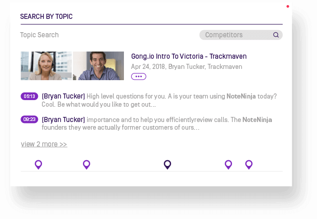 call transcript and timeline