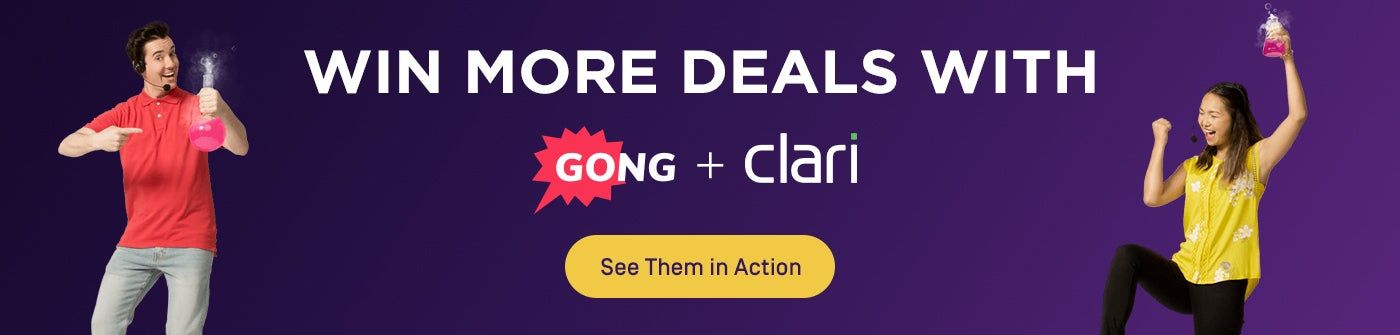 Win more deals with Gong and Clari partnership
