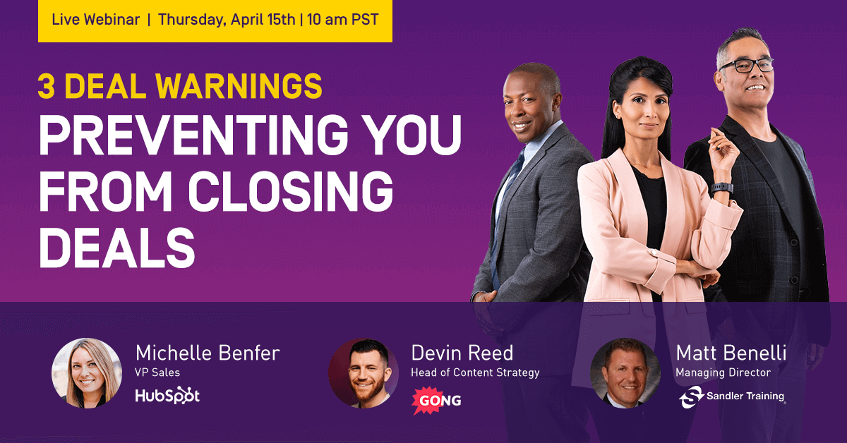 3 Deal warnings preventing you from closing deals