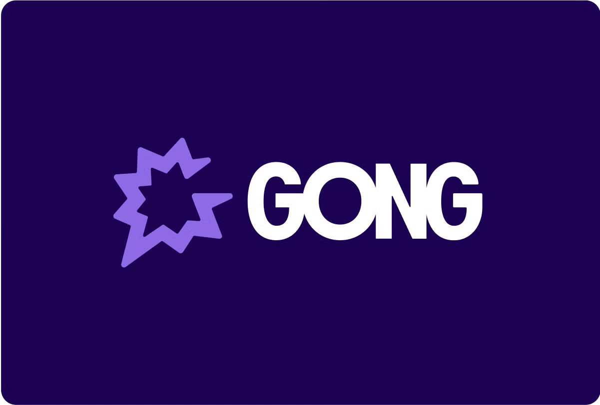 Gong logo on dark purple background