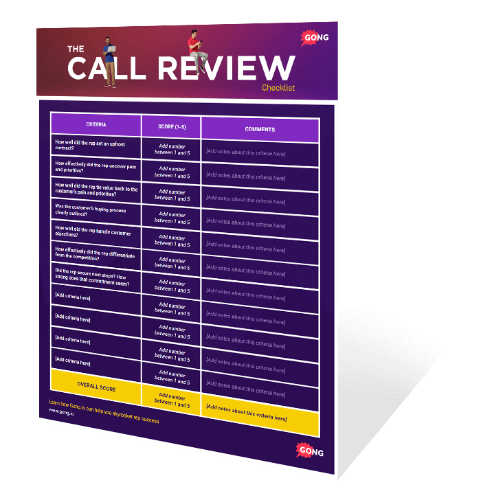 The ultimate call coaching checklist