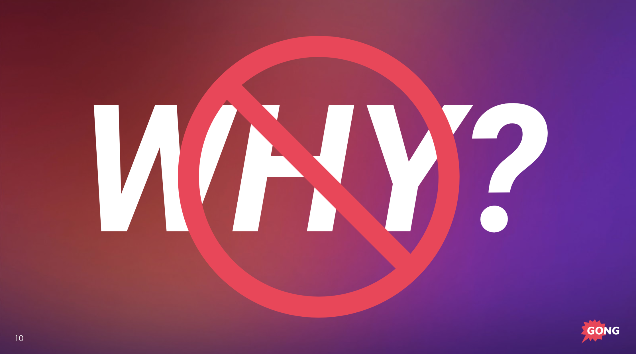 Why not? No objection handling approach