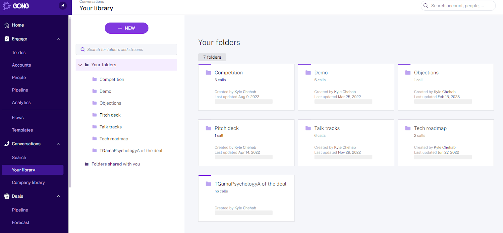 Gong Conversations - your library