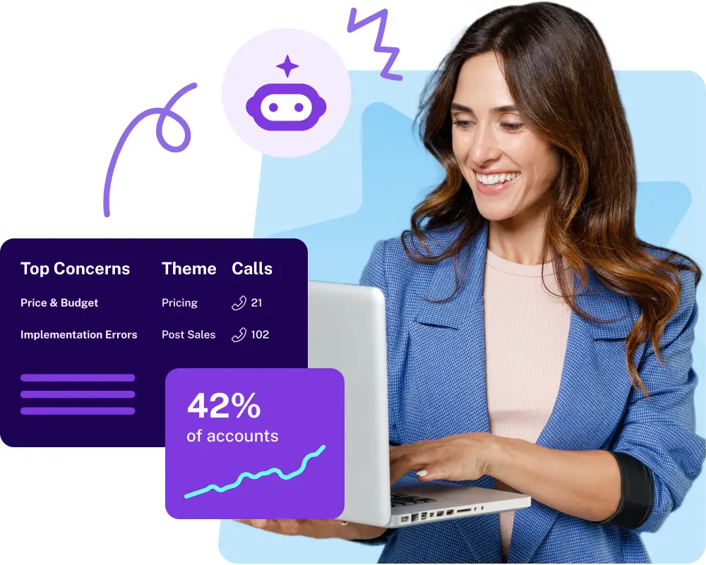 Man and woman look at a laptop and a pop up says that the Q1 forecast is up
