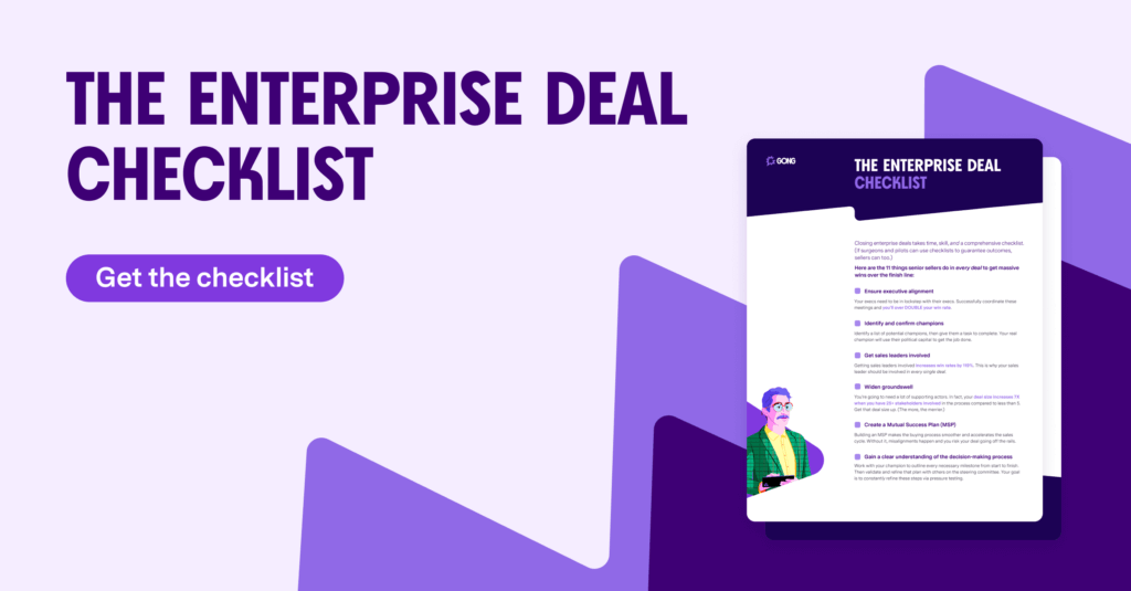 The enterprise deal checklist