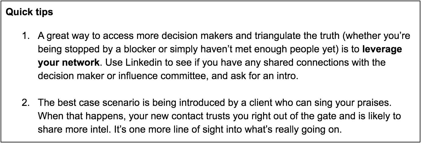 Quick tips for accessing decision makers and leveraging introductions