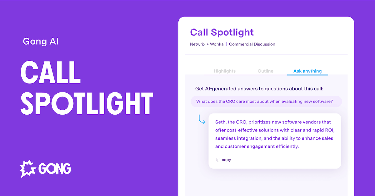 Introducing: Call Spotlight, a generative AI revolution for revenue teams