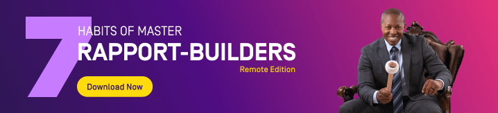7 Habits of Master Rapport-Builders Remote Edition guide cover with professional man