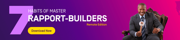 7 Habits of Master Rapport-Builders guide with professional man and Download Now button