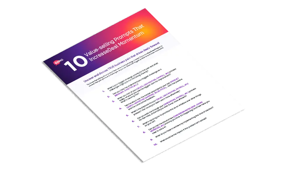10 Value-selling prompts that increase deal momentum