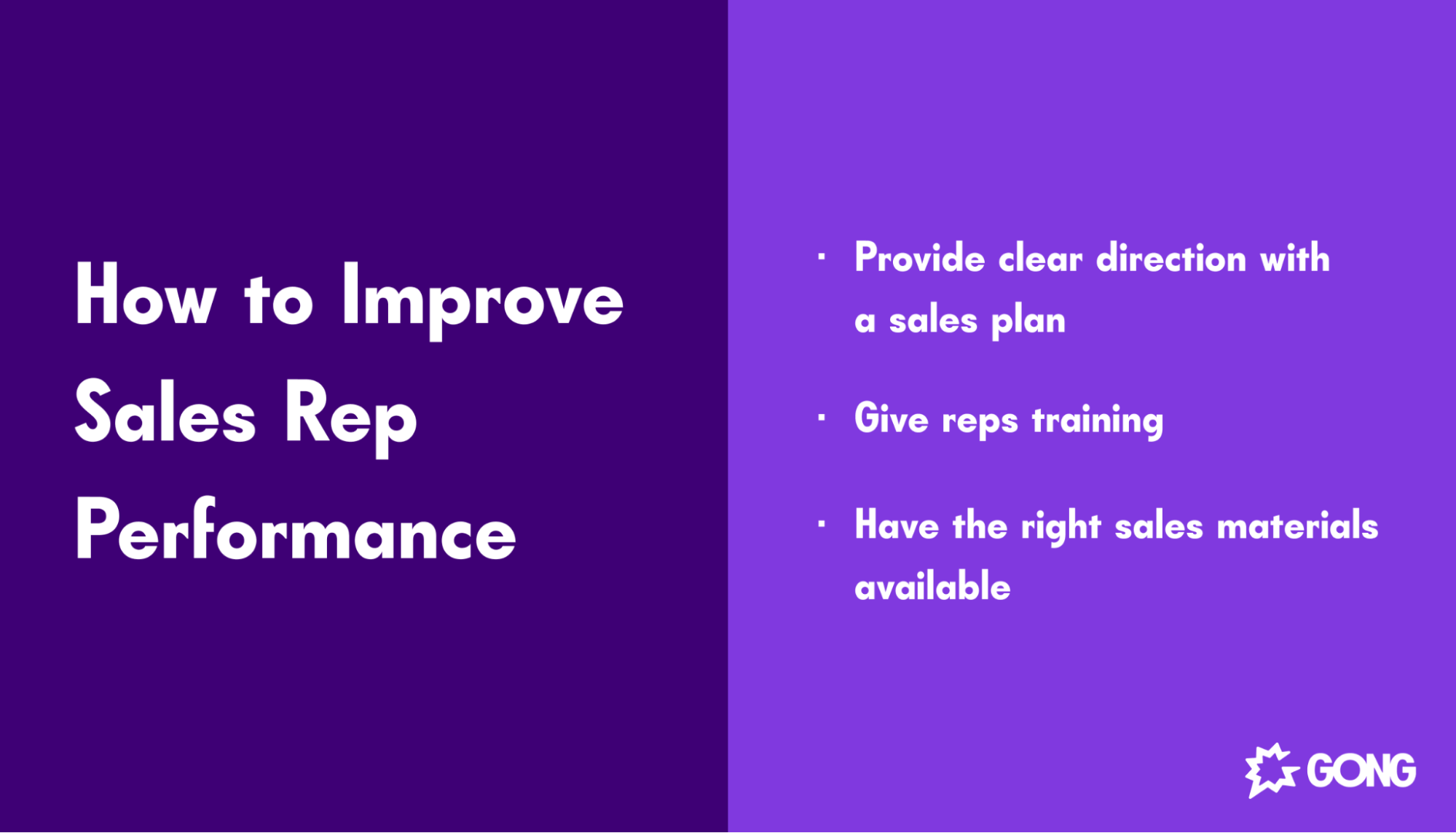 How to improve sales rep performance