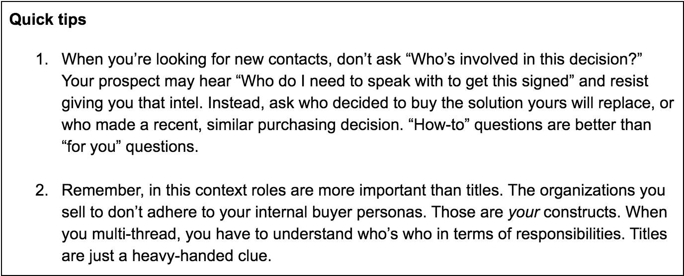 Quick tips for identifying decision-makers and understanding organizational roles in sales