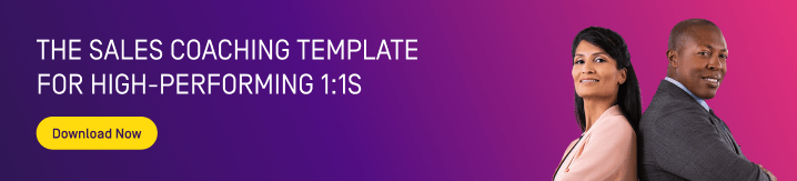 Sales coaching template download banner with two professionals