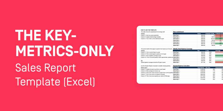 The key-metrics-only sales report template (Excel)