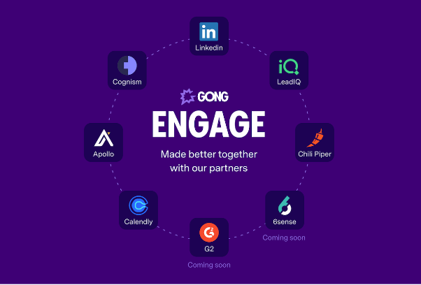 Integration partners amplify the benefits of Gong Engage