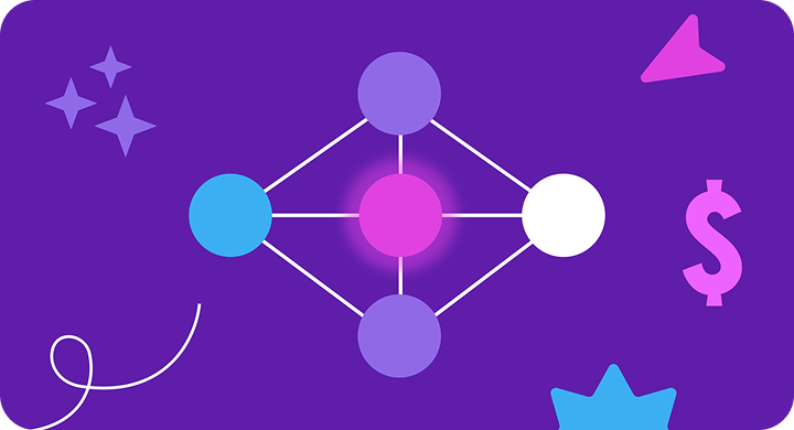  Multiple dots connected by lines