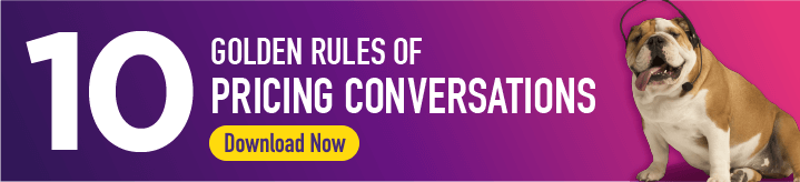 10 Golden Rules of Pricing Conversations banner with bulldog