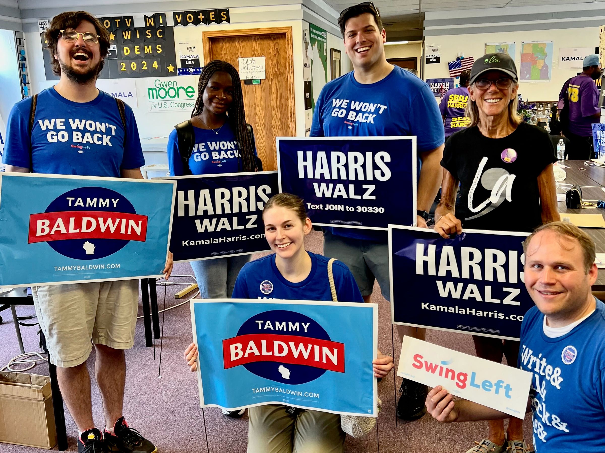 Swing Left Volunteers Canvassing