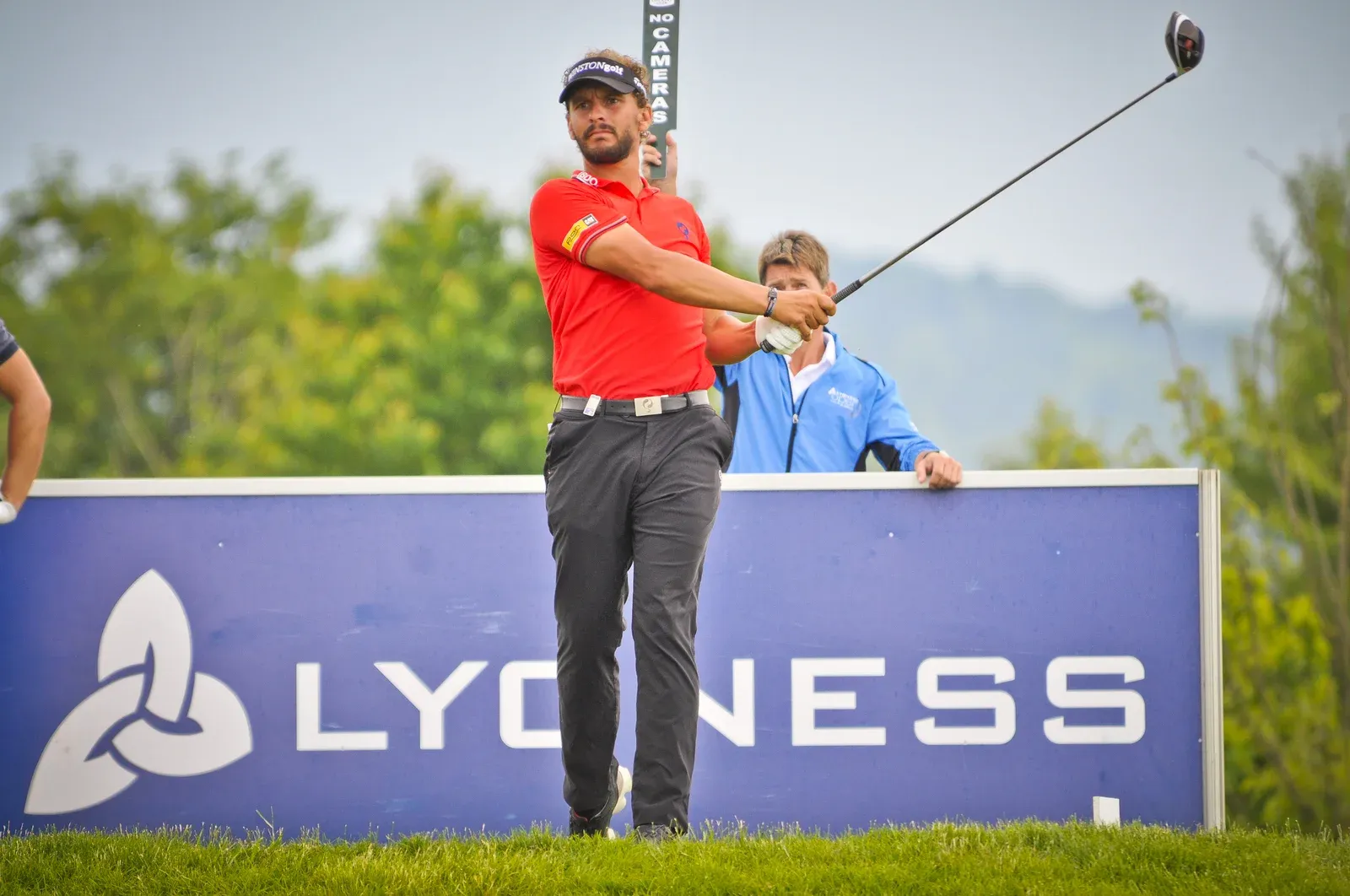Joost Luiten tijdens een afslag op de DP World Tour