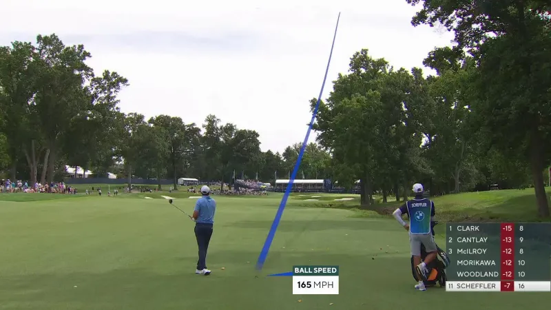 Scottie Scheffler tijdens de BMW Championship 2026
