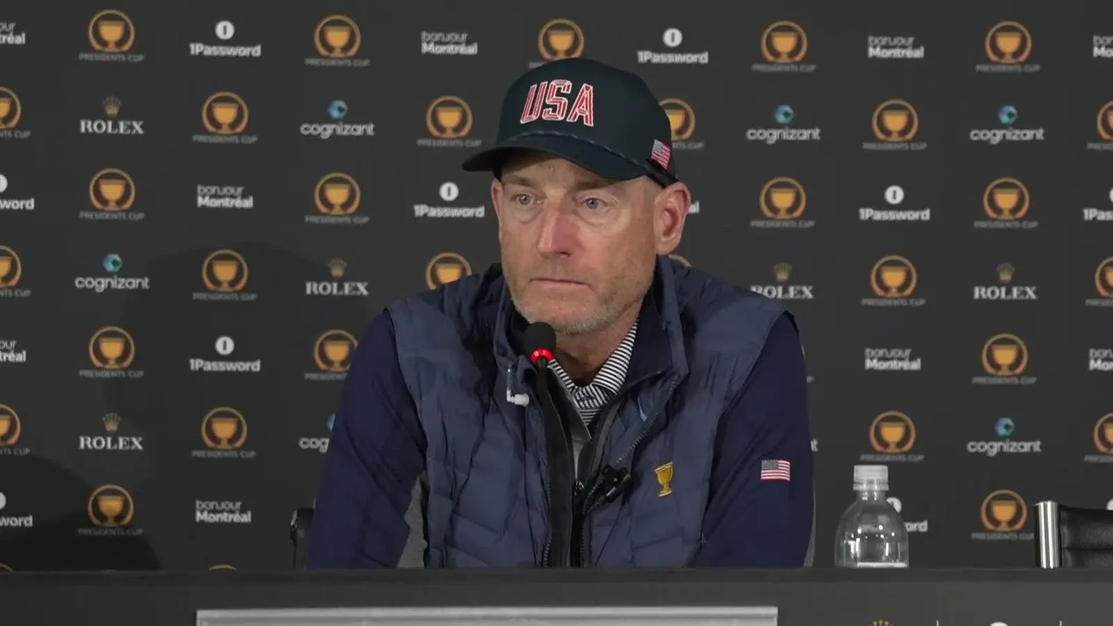 Jim Furyk, captain van Team USA, tijdens een moment rond de Ryder Cup 2027