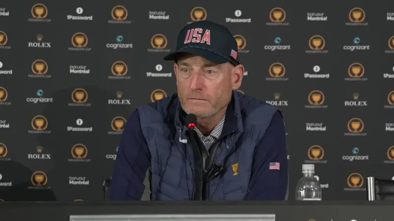 Jim Furyk, captain van Team USA, tijdens een moment rond de Ryder Cup 2027