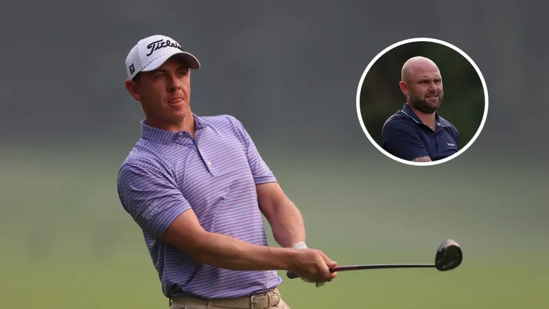 Grant Forrest slaat af tijdens de DP World India Championship, met een inzet van Andy Sullivan