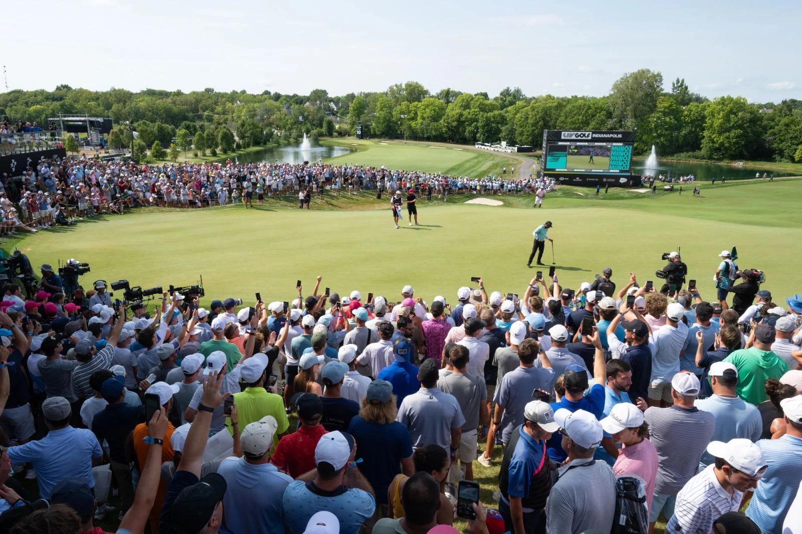 De golfbaan van LIV Golf Indianapolis, decor van de seizoensfinale 2026