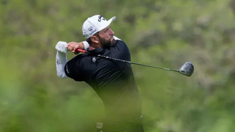 Jon Rahm tijdens een LIV Golf-toernooi in 2026
