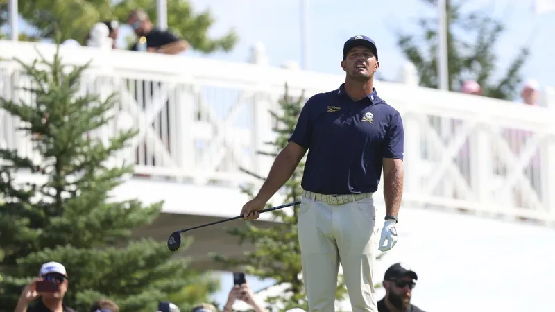 Bryson DeChambeau tijdens een LIV Golf-toernooi in Indianapolis