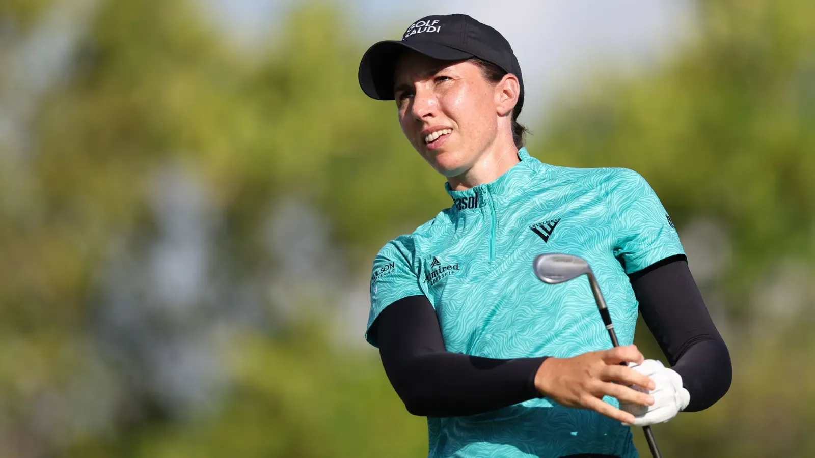 Carlota Ciganda speelt een slag tijdens een LPGA-toernooi