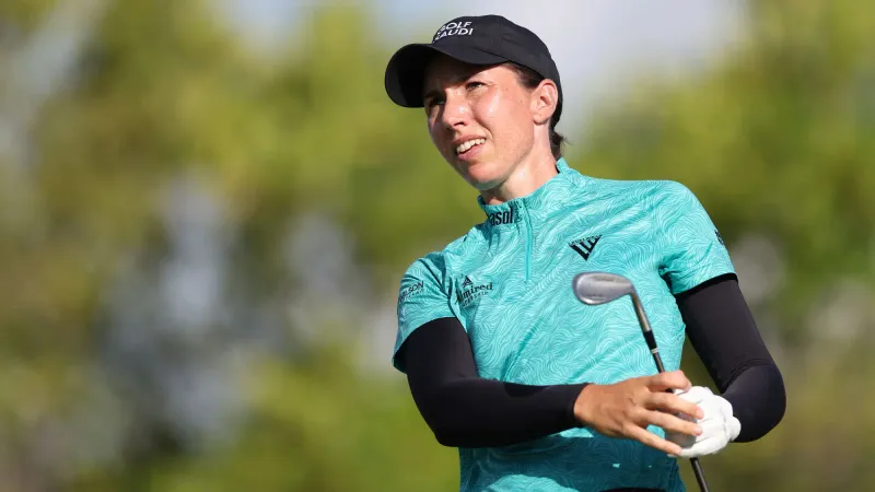 Carlota Ciganda speelt een slag tijdens een LPGA-toernooi