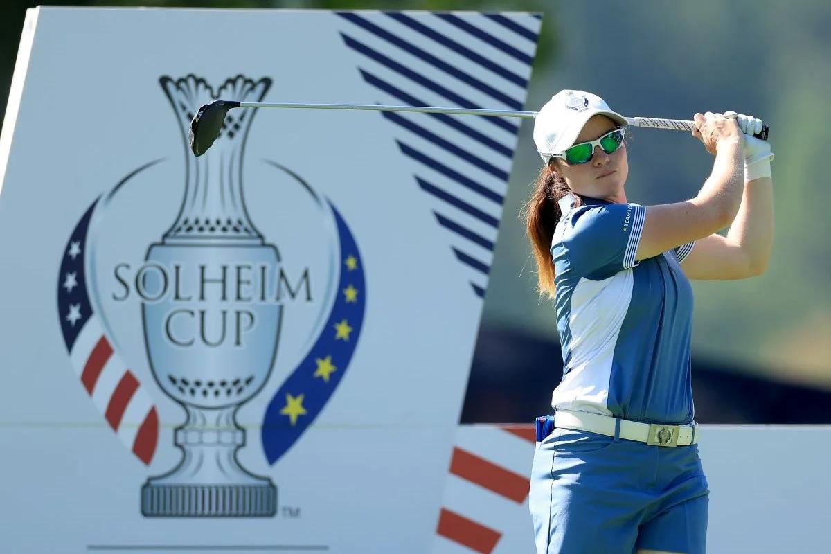 Leona Maguire tijdens de Solheim Cup van 2024