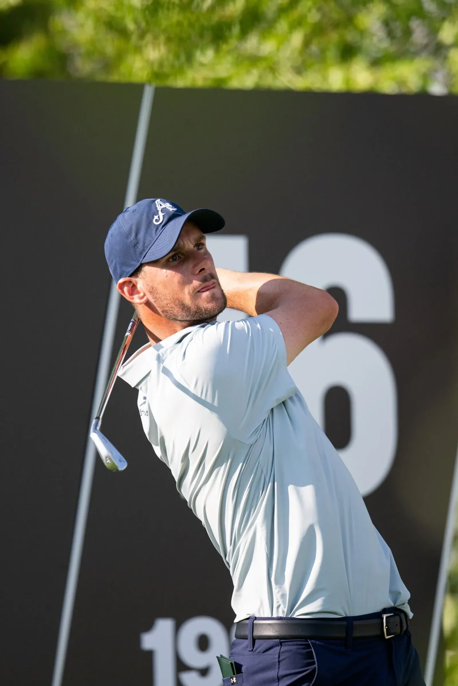 Thomas Pieters tijdens LIV Golf New York op Trump National Golf Club Bedminster