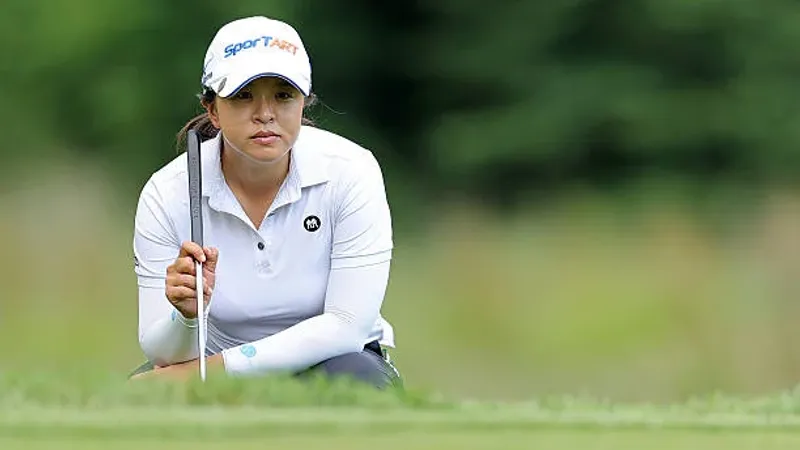 Sei Young Kim op de green tijdens de eerste ronde van het FM Championship 2026 op TPC Boston.